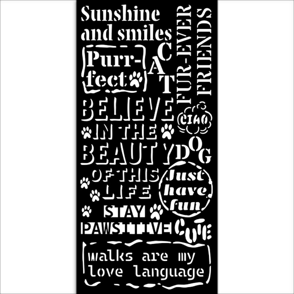 Stamperia Thick Stencil Wonderland 12x25cm Unicorn - Bij Cora