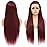 ULRICA 99J Burgundy Lace Front Wigs Human Hair Wigs for Black Women 26 Inch 13x4 HD Lace Burgundy Wig Human Hair Pre Plucked Red Lace Front Wigs 180% Density Straight Burgundy Wig
