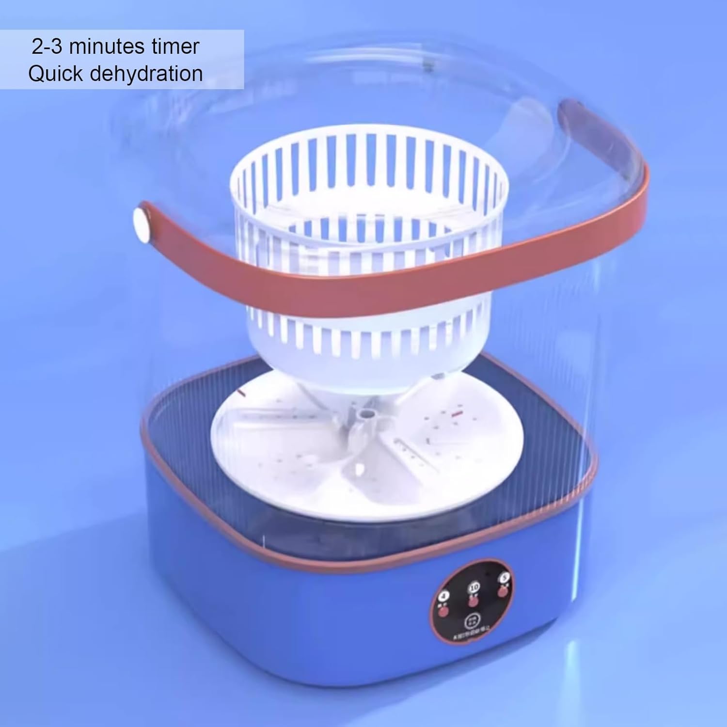 Portable Mini Washing Machine, 15L Compact Washer with Spin Dryer & - Ideal for Travel, Apartments, Baby Clothes & Socks (White)