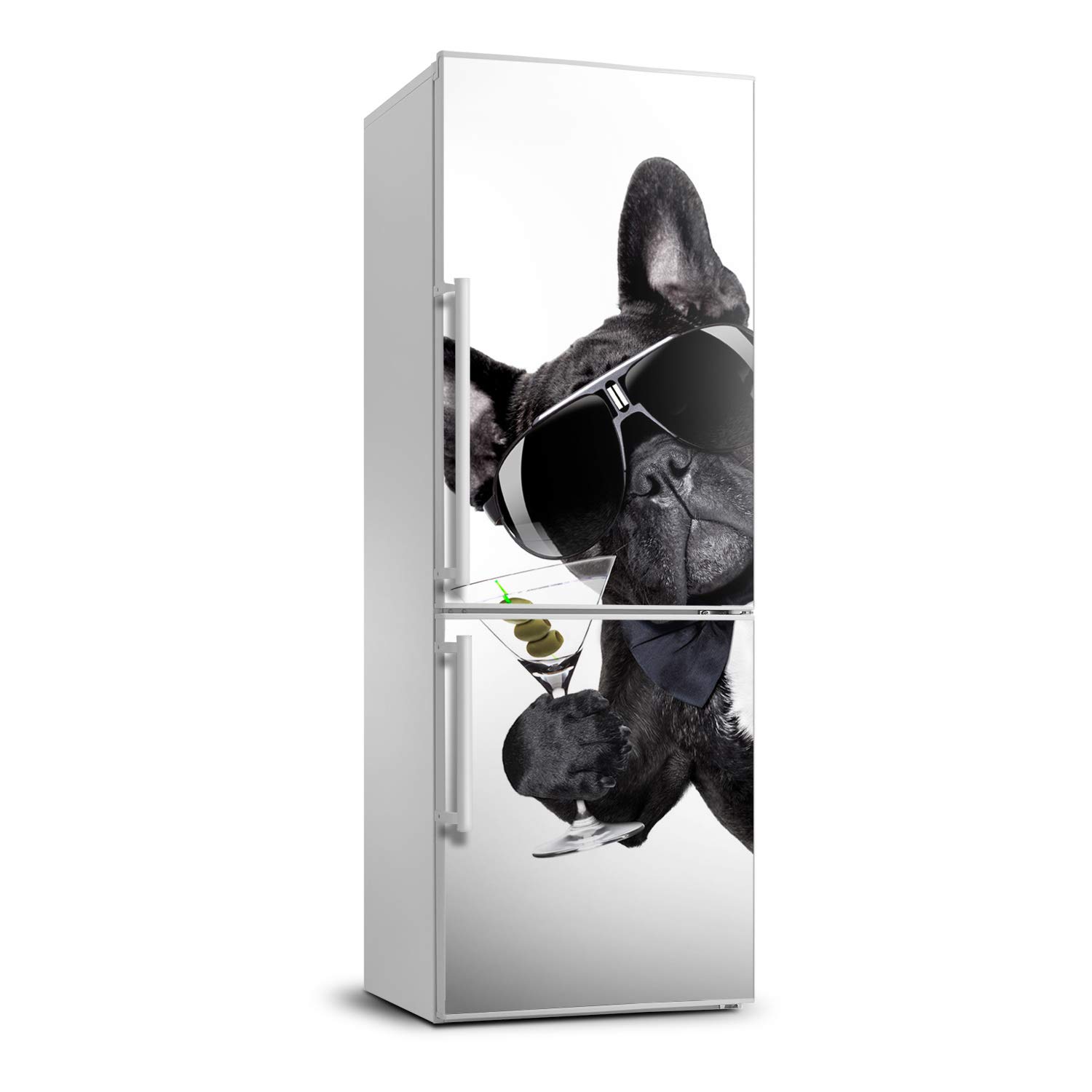 Autocollant frigo 60x180cm adhésif de cuisine motif verre de martini Tulup
