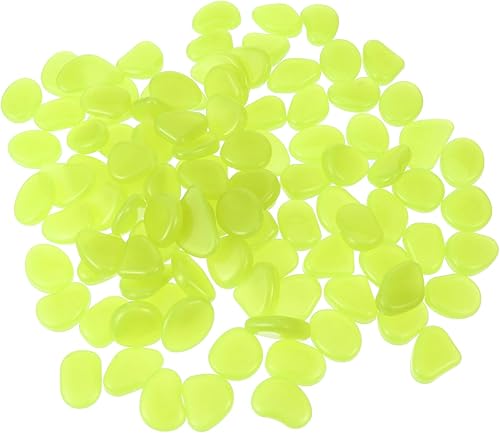 Miniatura 10 de Yardwe 100 piezas de piedra luminosa para decoración de puerta, macetas para plantas de interior, jarrón de entrada, rocas solares para jardín,