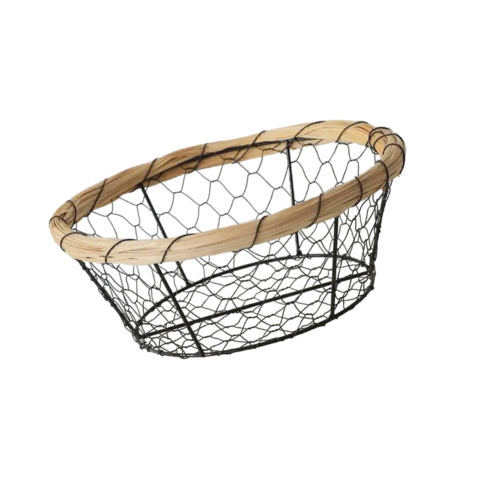 Jazuaiao Iron Wire Fruit Bowl for Kitchen Countertop Decoration Space Saving Snacks Basket Produce Storage Container Space Saving Basket