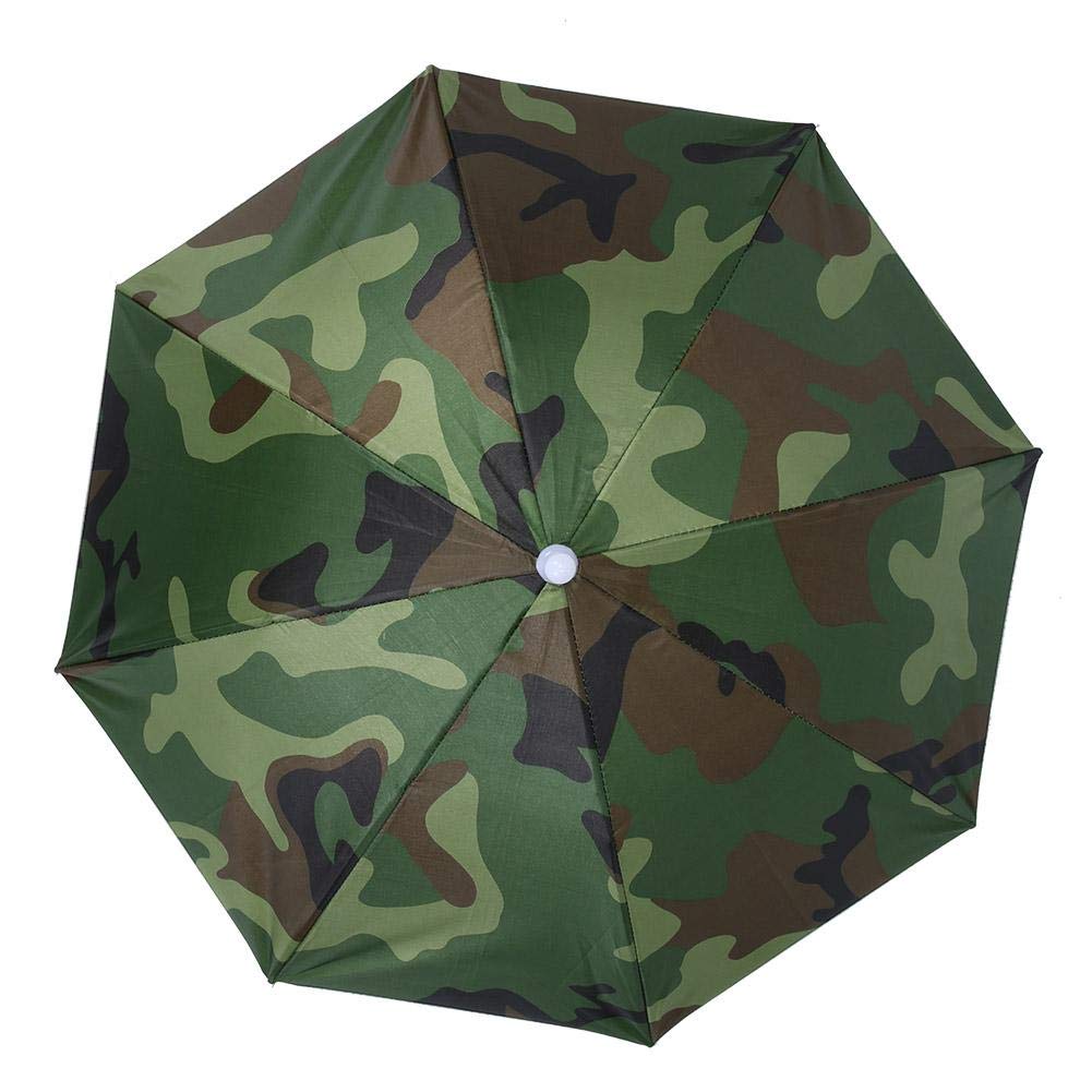 Wifehelper #1 Camouflage, #2 Royal Blue Anti-Uv Head-Mounted Umbrella, Sunscreen Fishing Umbrella, Rainproof Rainproof Umbrella Hat, 65Cm(#2) Medium
