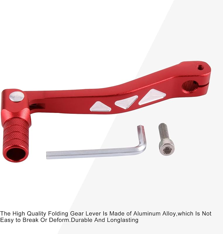 GOOFIT Piros CNC Alumínium Összecsukható Váltókar Szerszámokkal - Univerzális Motorkerékpár Alkatrész Pit Bike ATV UTV Járművekhez