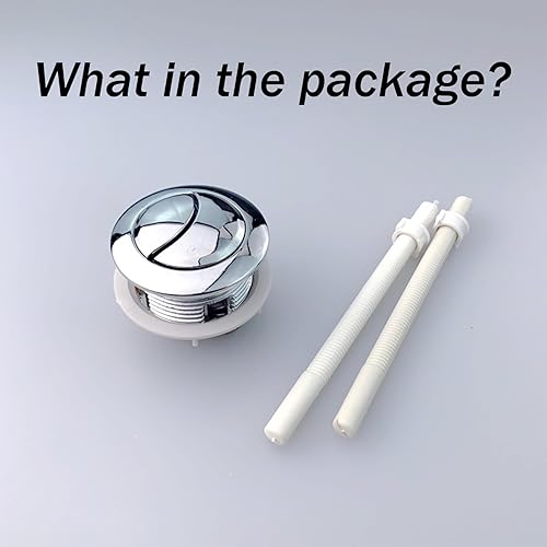 Miniatura 6 de Botón del tanque del inodoro Botón de inodoro con doble pulsador de botón de descarga de repuesto con diámetro de rosca (1.496 in1.5 pulgadas)