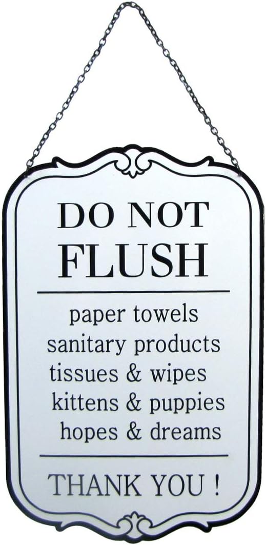 TG,LLCTreasure Gurus Funny Do Not Flush Rules Metal Wall Sign Hanging Rustic Bathroom Bar Pub Home Decor