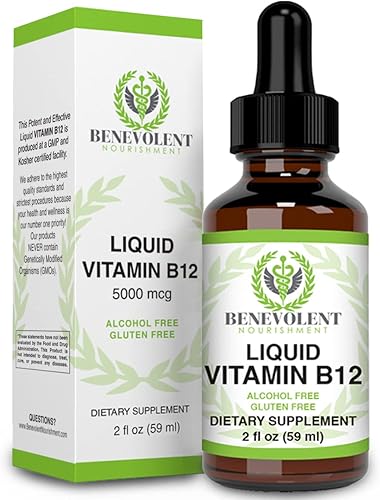 Fórmula de gotas líquidas de vitamina B12 potente y eficaz 5000 mcg por porción con ácido fólico y biotina fórmula sublingual deliciosa frambuesa