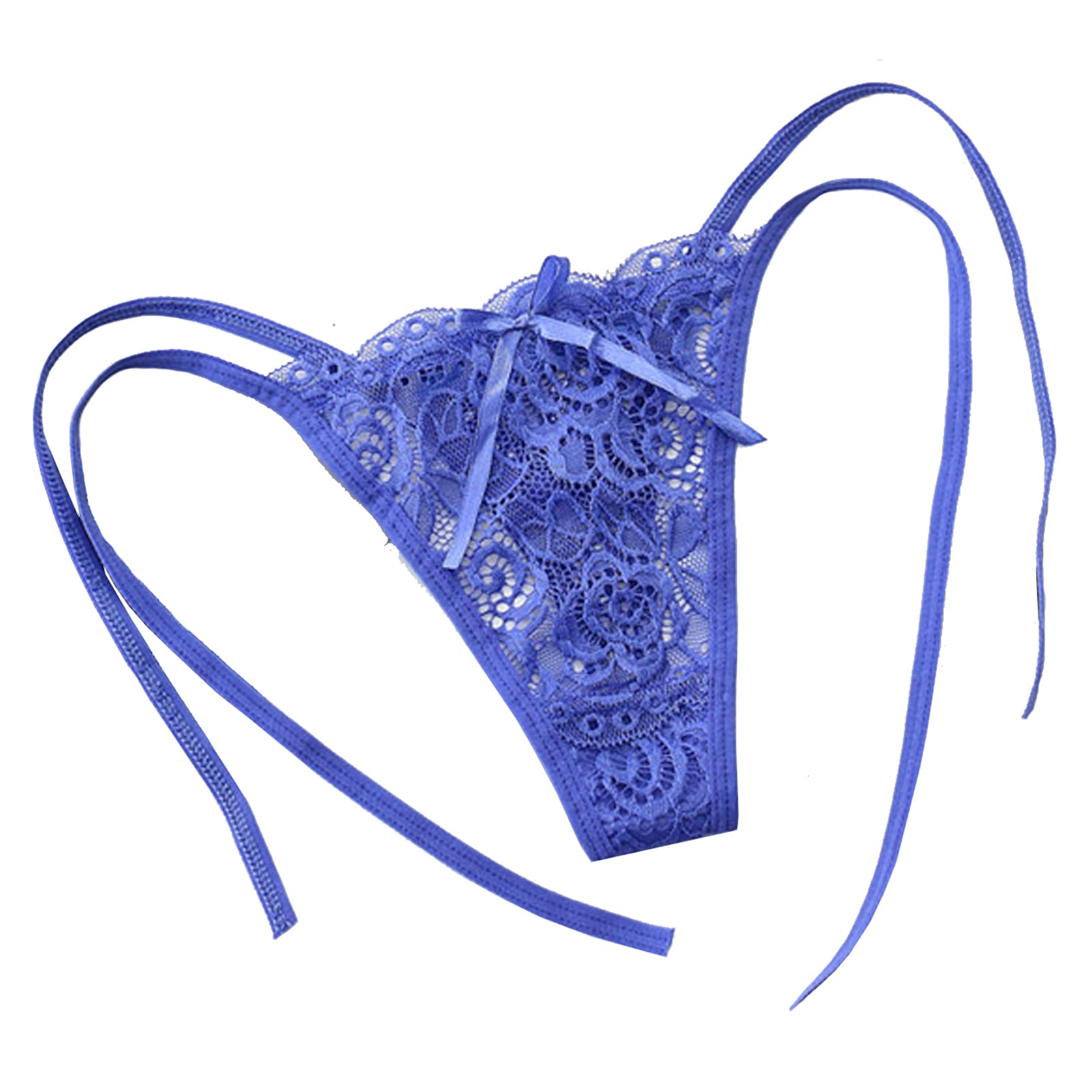 HTRUIYA Female Easy off underwear Transparent Lace G-Strings Adjustable G-Strings Panties briefs (purple)