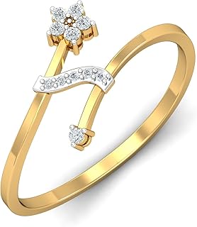 kuberbox 14KT Yellow Gold Stellar Stream Ring for Women-picture-33