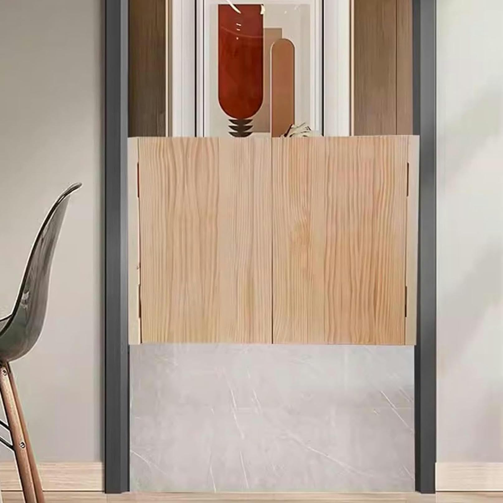 Décoration de porte de café en bois pour l'aménagement de votre cuisine ouverte
