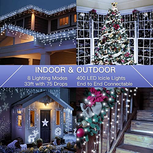 Tenda Luminosa Esterna 10M 400 LED, Tenda Luminosa...