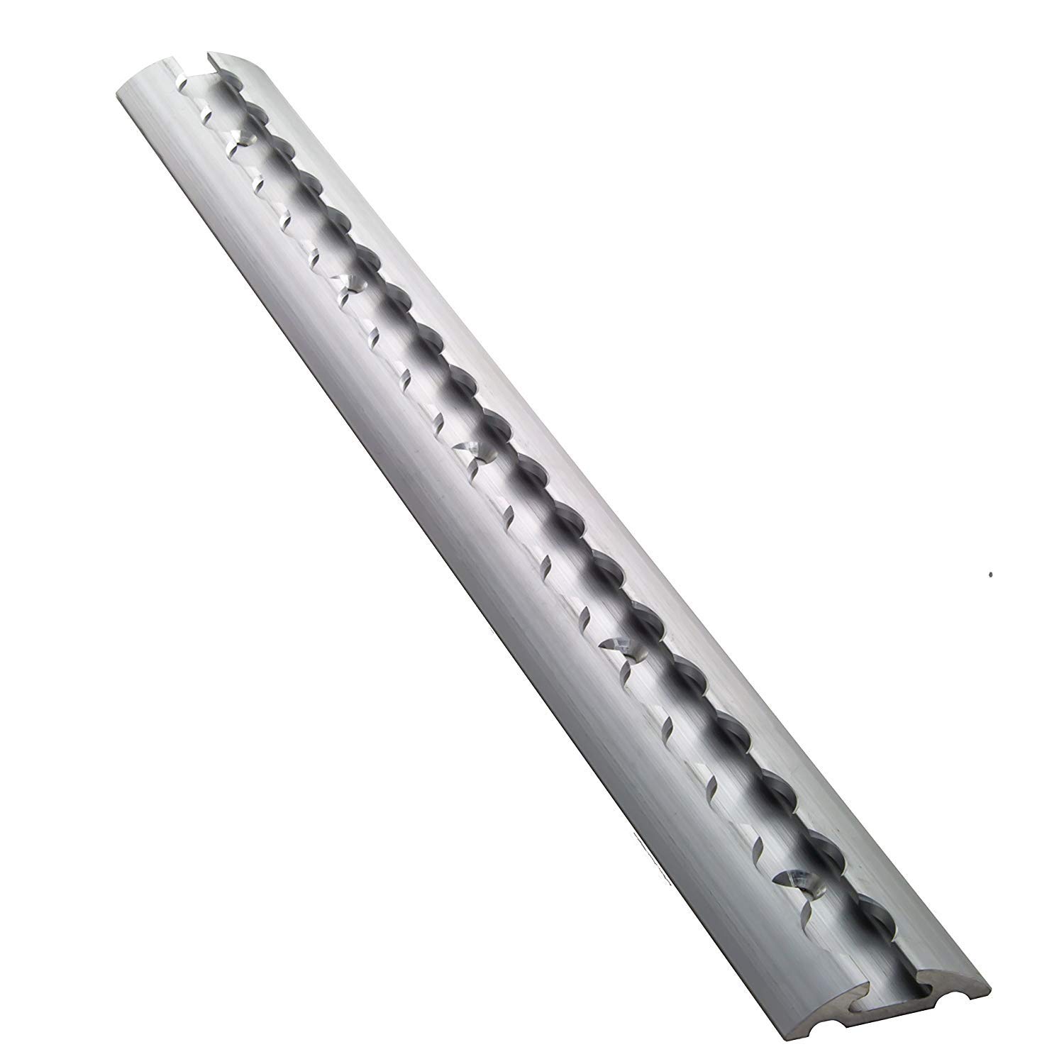 Aluminium Airlineschienen Set halbrunde Form 12 Meter = 8X 1,5m - Halbrunde Airlineschiene zur Ladungssicherung für LKWs und Wohnmobile - Gebohrte Zurrschiene Silber - Zurrleiste