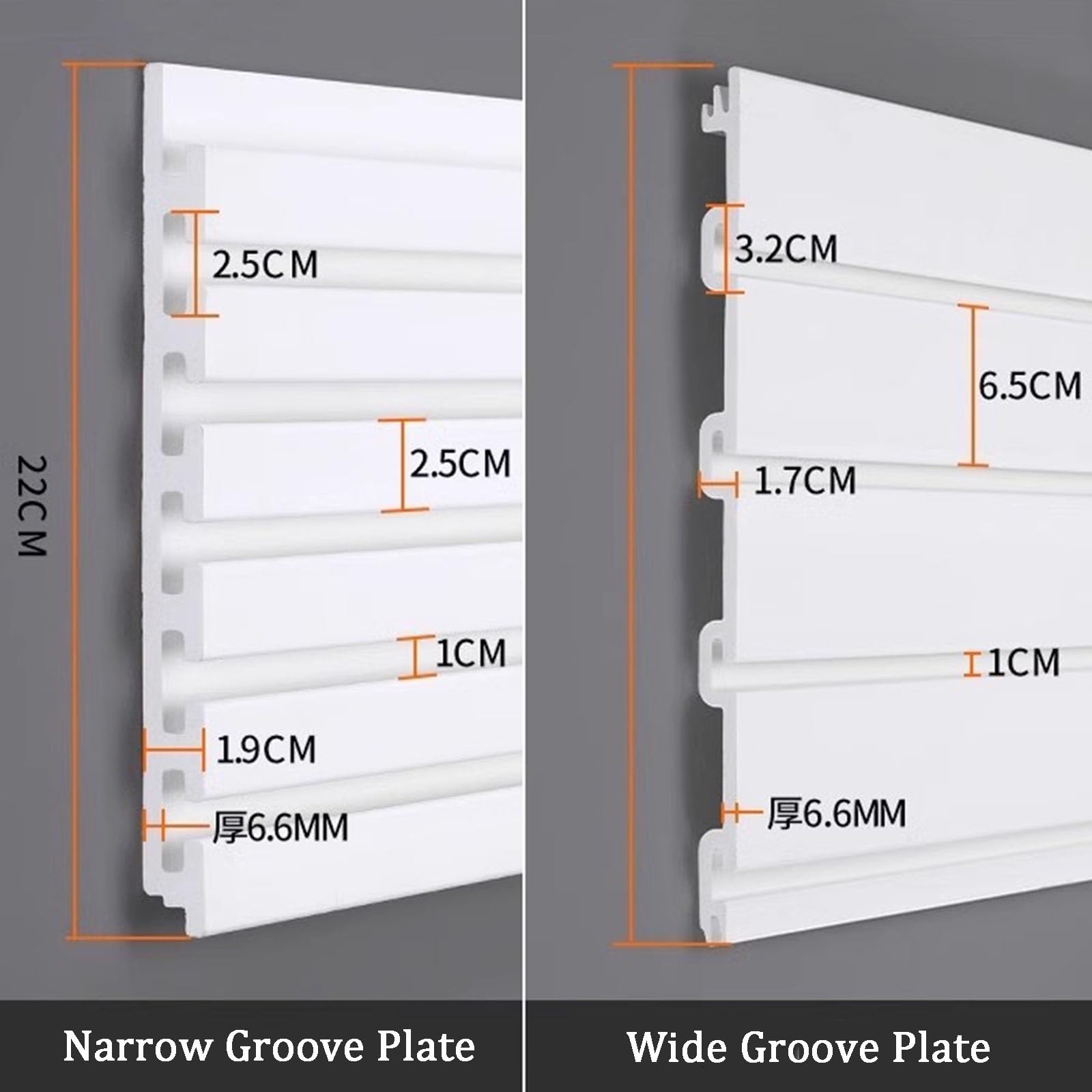 Pannelli dogati per Ga & Retail – Confezione da 4 nizer da parete con 10 Hoo PVC Sto Rack bianco (60 x 31 cm)