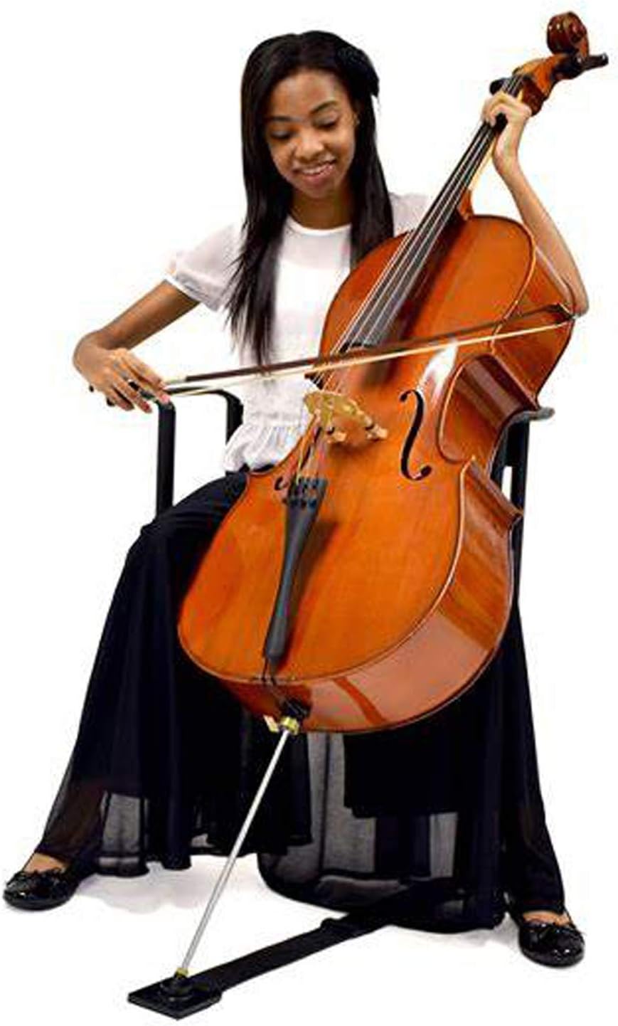 Cello Endpin Anchor Non-slip Stopper Rest Holder Stand Cello Antiskid Device Adjustable Strap with Thick Pad