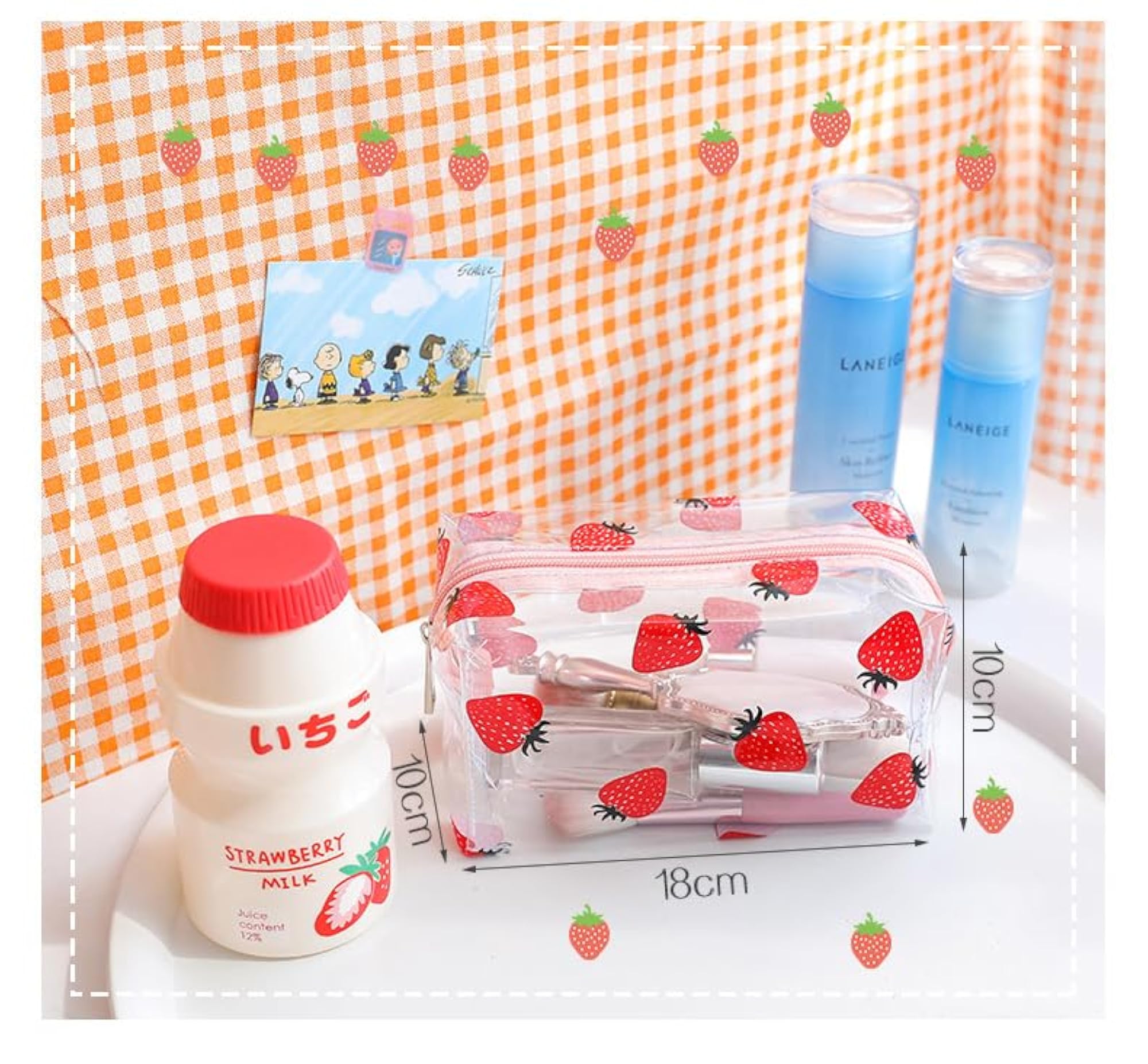 Butterfly Print Clear Toiletry Bag Transparent Makeup Bag