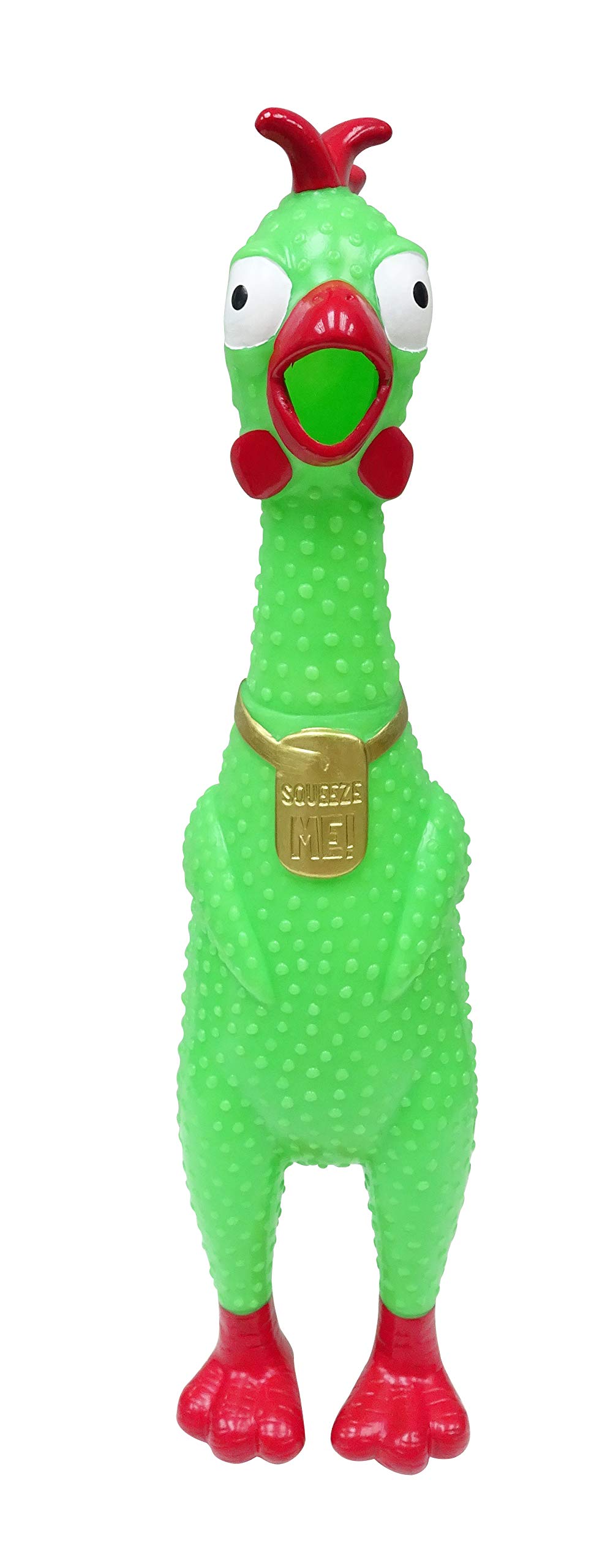 AnimoldsSqueeze Me Rubber Chicken Toy | Screaming Rubber Chickens for Kids | Novelty Squeaky Toy Chicken (Colors May Vary)