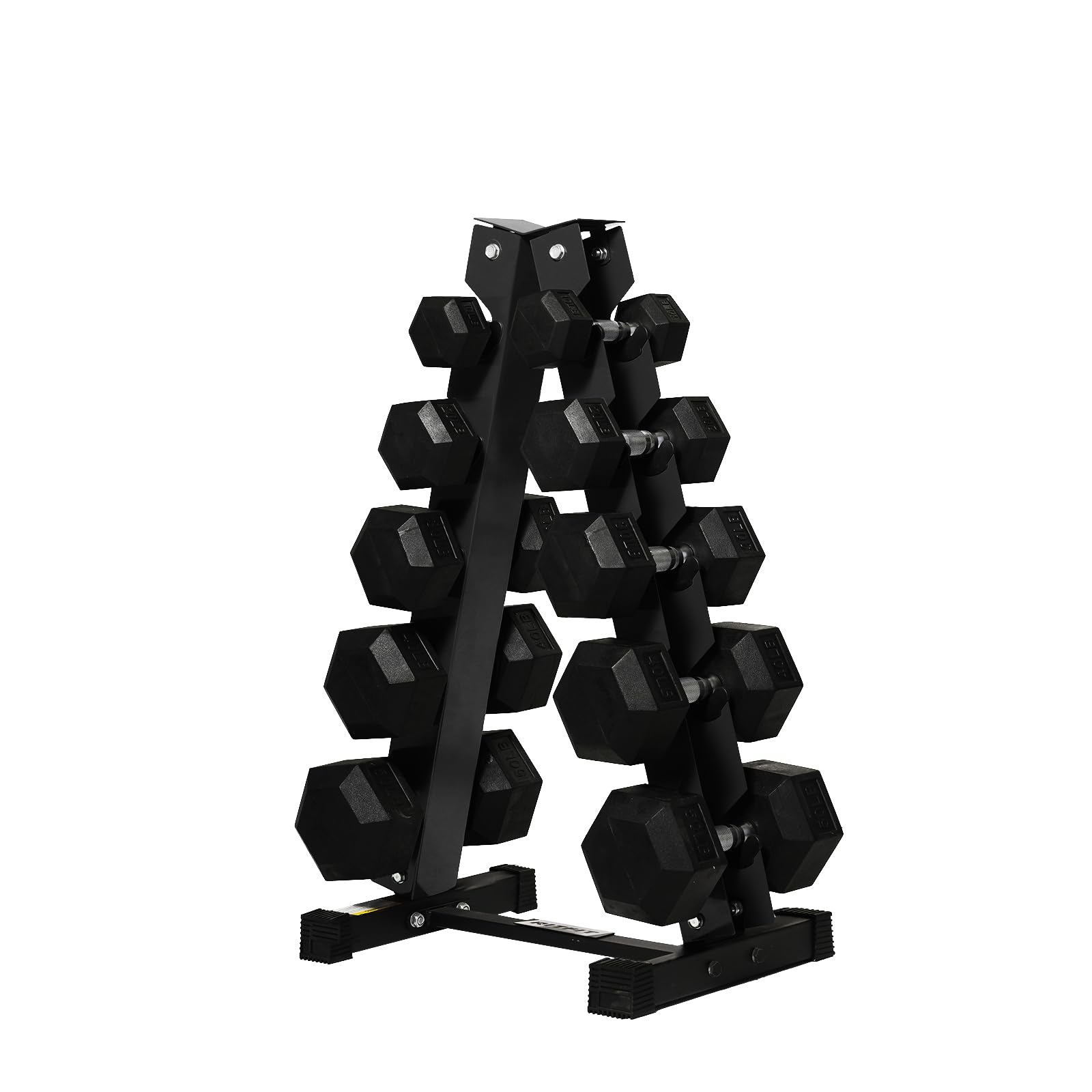 RitFit 250LB 300LB 350LB 550LB 650LB Rubber Hex Dumbbell Sets with Weights Rack Multiple Color Choices Available Great
