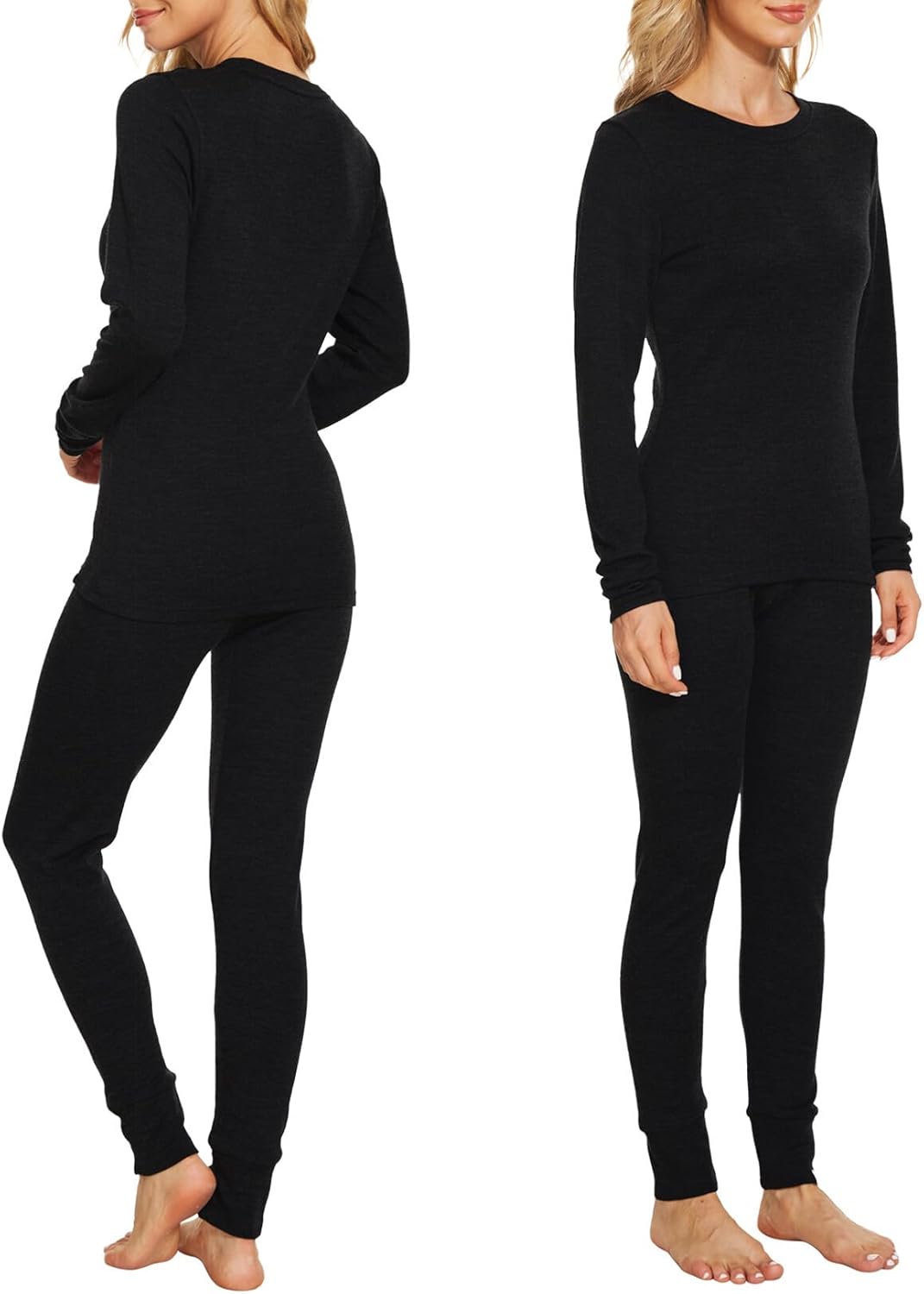 MERINNOVATION Merino Wool Base Layer Set for Women 100% Merino Wool Thermal Underwear Sets Lite - Midweight Top, Bottom - Image 7