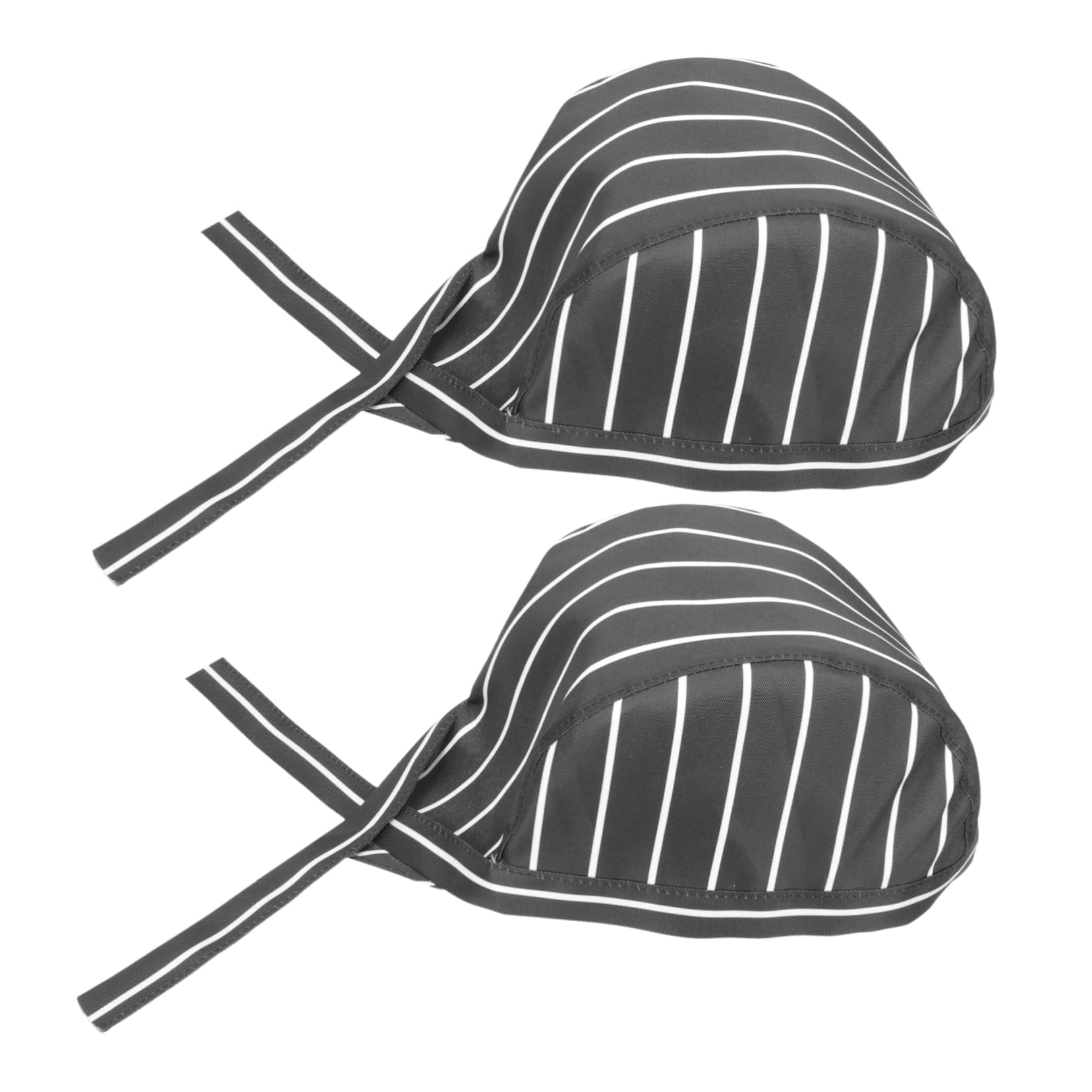 BESPORTBLE 2Pcs Unisex Chef Hats Work Caps Waiter Headwear for Restaurants Cafes and Cooking Schools Comfortable Striped Design