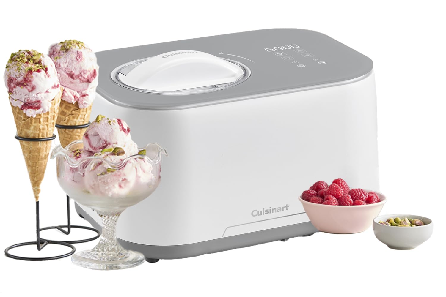 Cuisinart FreezeEase – Sorbetière à auto-​refroidissement 3 préréglages | Glace, Sorbet, Yaourt glacé | Aucun pré-​congélation nécessaire | Prête en 40 minutes | Fonction de maintien au frais
