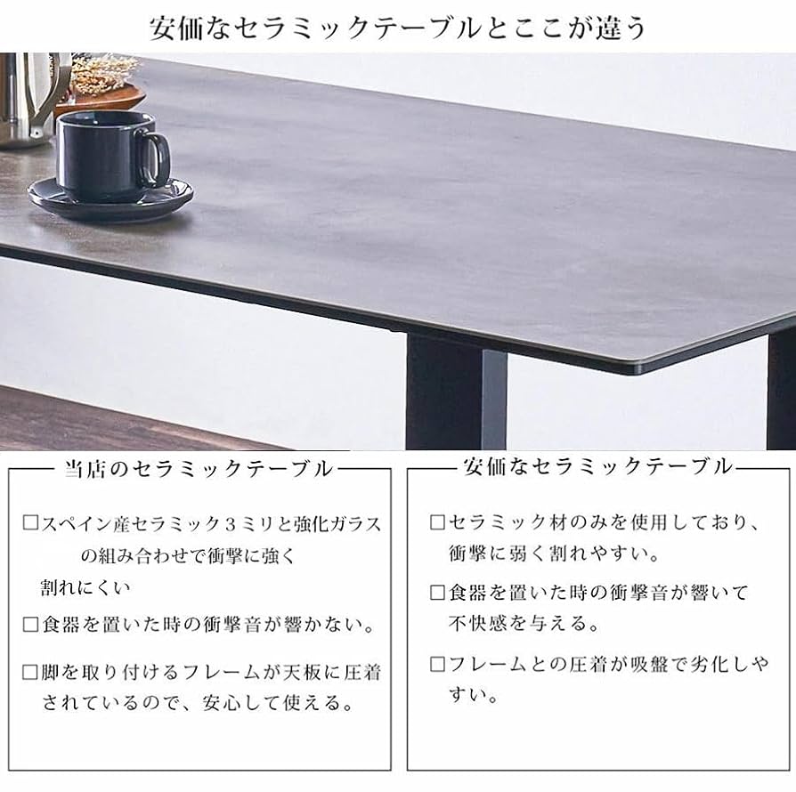 Amazon｜大川家具サンセー ダイニングテーブル 200cm 4人用 6人