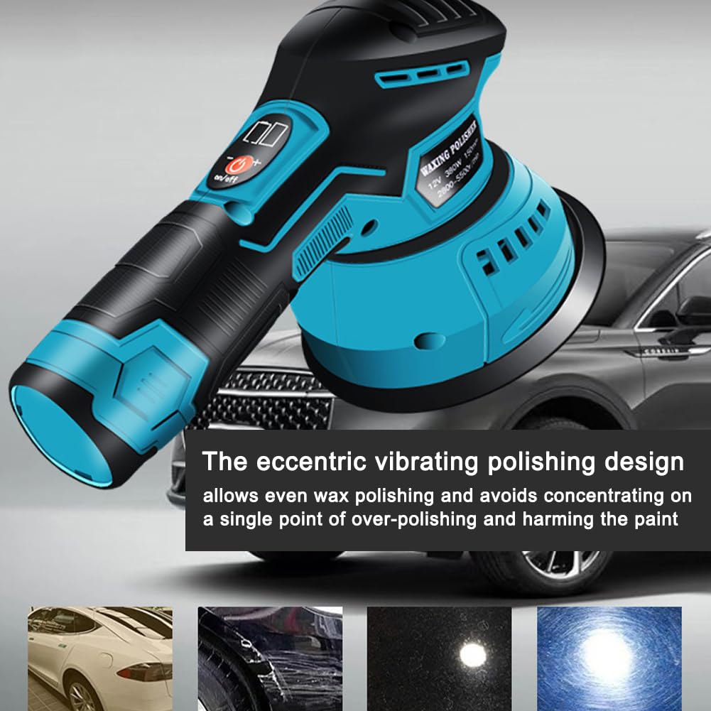 Lucidatrice per auto senza fili Lucidatrice vibrante eccentrica ricaricabil (configurazione comune e spina europea)