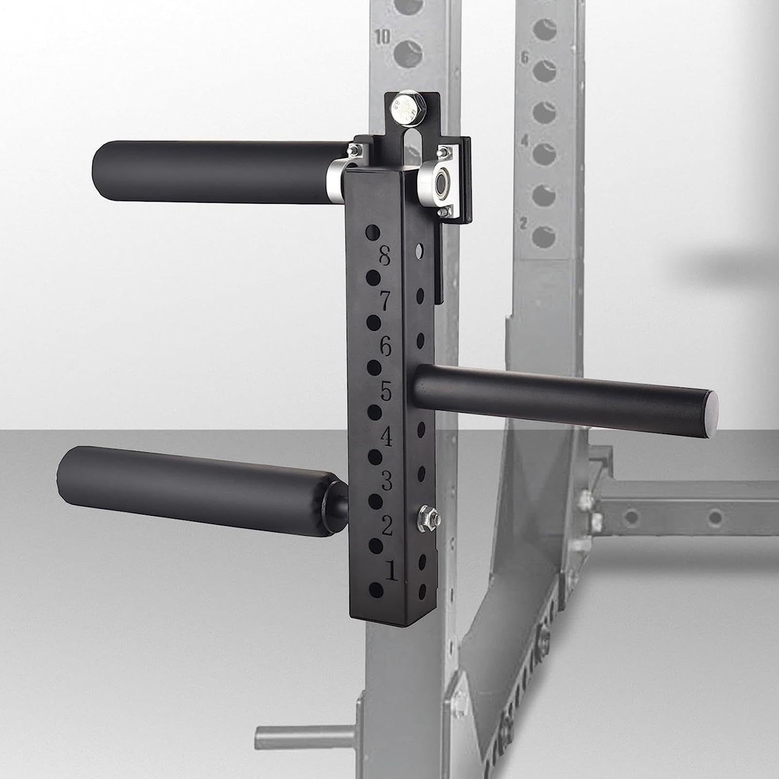 Beinstreck Beinbeuge-Aufsatz für Squat Rack Verstellbares Beintrainingsgerä | Verstellbares Beintrainingsgerät aus Stahl, Leg Extension Curl Trainer Zubehör für Home Gym, Krafttraining und Fitnessstudio