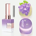 Double Rhythm 0.5 OZ Cat Eye Gel Polish with Magnet 15ML Holographic Glitter Shimmer Translucent Jelly Color Magnetic Nail Polish Salon DIY at Home (Lavender-MC1210)