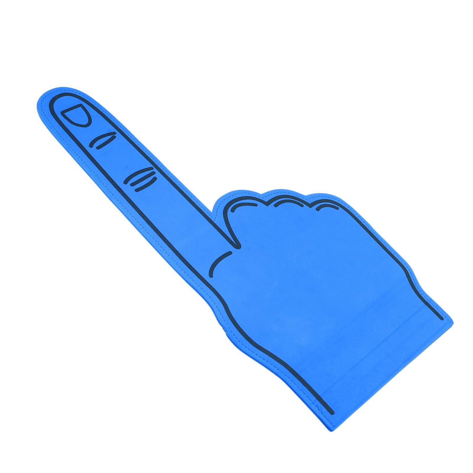 PATIKIL Géant Mousse Doigt 18 Pouce, 6 Paquet Numéro 1 DIY Pure Mousse Main Cheerleading Mousse Doigts pour Sports Événements Jeux Fête Fournitures, Bleu, Noir Ligne