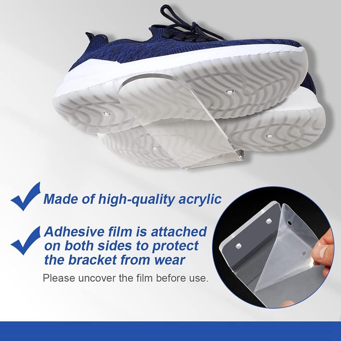 Wisyurt 10 mensole galleggianti per Scarpe da Esposizione, scaffali per Sneaker, Supporti montati a Parete, Supporto fluttuante per Scarpe da Ginnastica, Collezione o Scarpe in Cartone