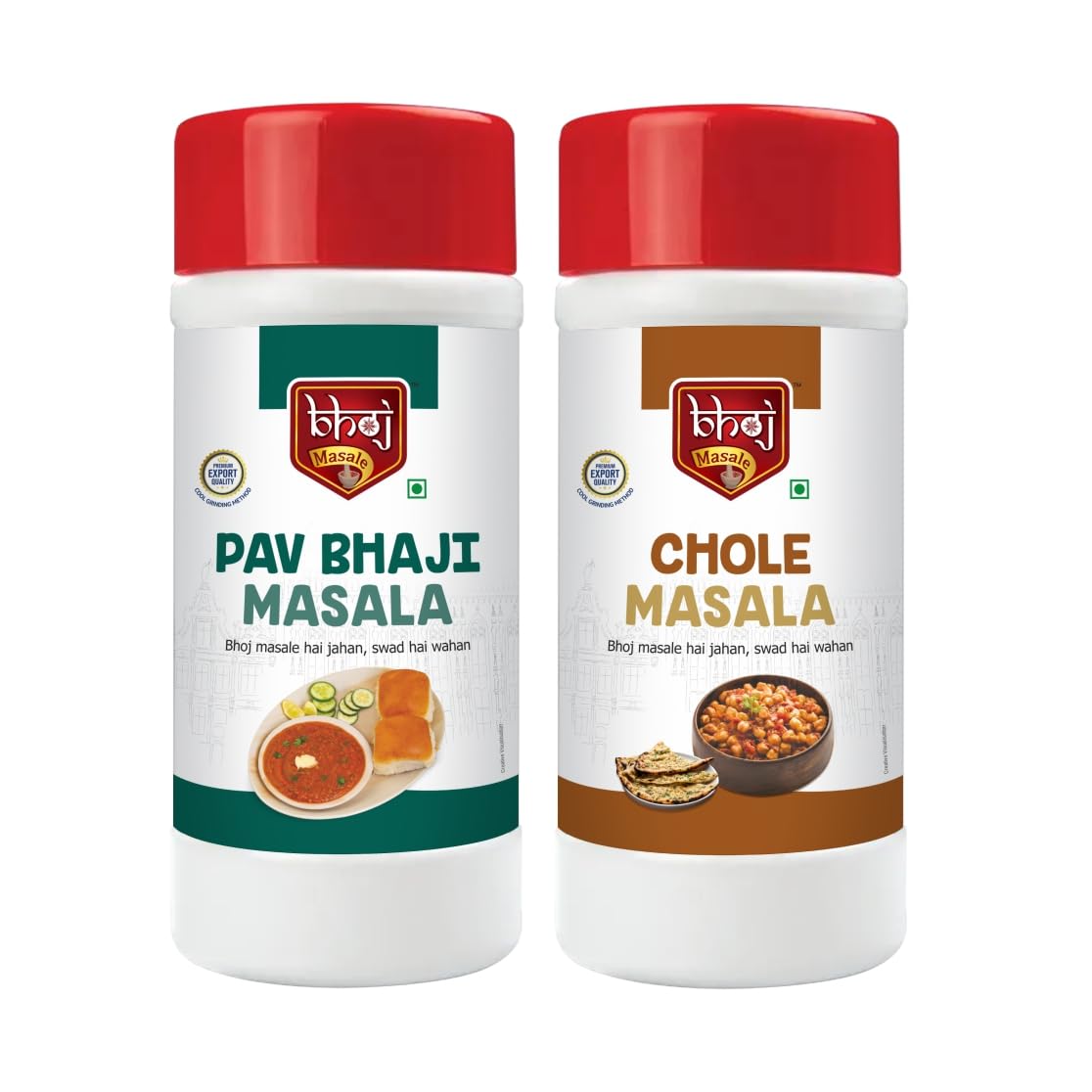 Bhoj Masale Pav Bhaji And Chole Masala Powder Combo Pack Net 450Gm Each Gross Total 1Kg (Net 0.9Kg), Aromatic Spice Flavorful Indian Cooking, No Artificial Flavor Added, No Onion And No Garlic Added (B0CG9QTTJ8) Amazon Price History, Amazon Price Tracker