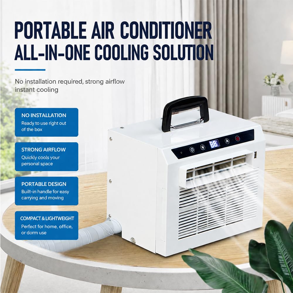 Aire Acondicionado Dividido portátil para Camping y vehículos recreativos, 3000 BTU,1.5m Tube
