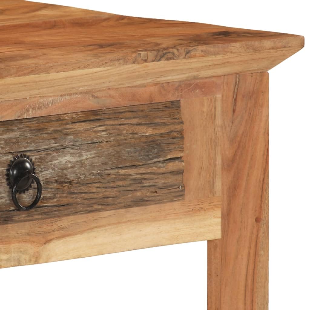 Scrivania Vintage in Legno Massello di Recupero con 2 Cassetti, Dimensioni 110x50x75 cm, per Ufficio Casa Studio e Consolle