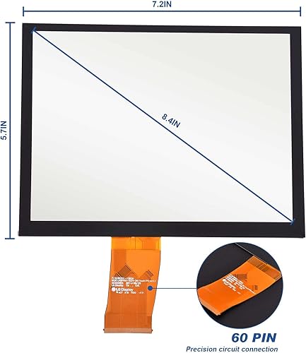 Miniatura 4 de Digitalizador de pantalla táctil Uconnect de 8.4 pulgadas compatible con Ram 1500 2500 3500 Chrysler Dodge Durango Challenger Grand Cherokee