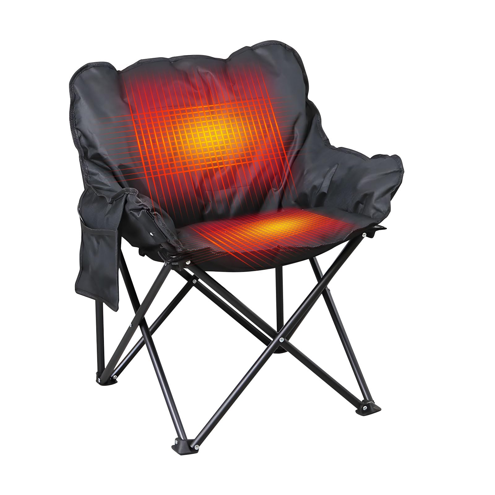 Chaise chaude extra large à 3 niveaux de chaleur modifiables pour le camping