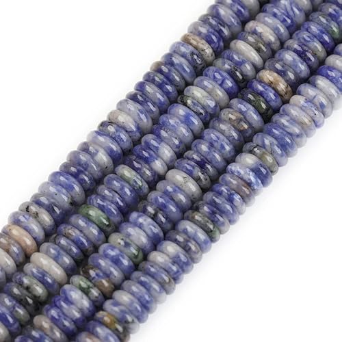 Miniatura 15 de JOE FOREMAN Piedra de ágata negra pulida natural de 0.079 x 0.236 in, disco Heishi Rondelle, cuentas espaciadoras para fabricación de joyas, hebra