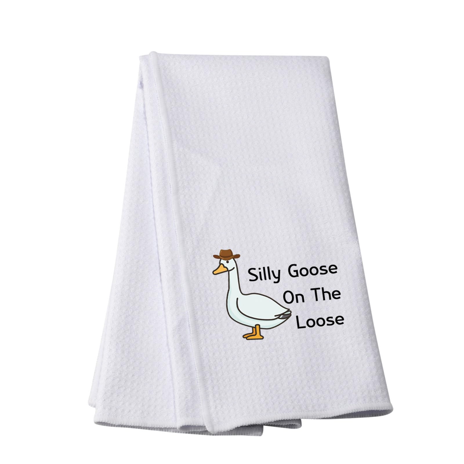 Toalla de ganso tonto para una cocina divertida con diseño Cowboy Goose