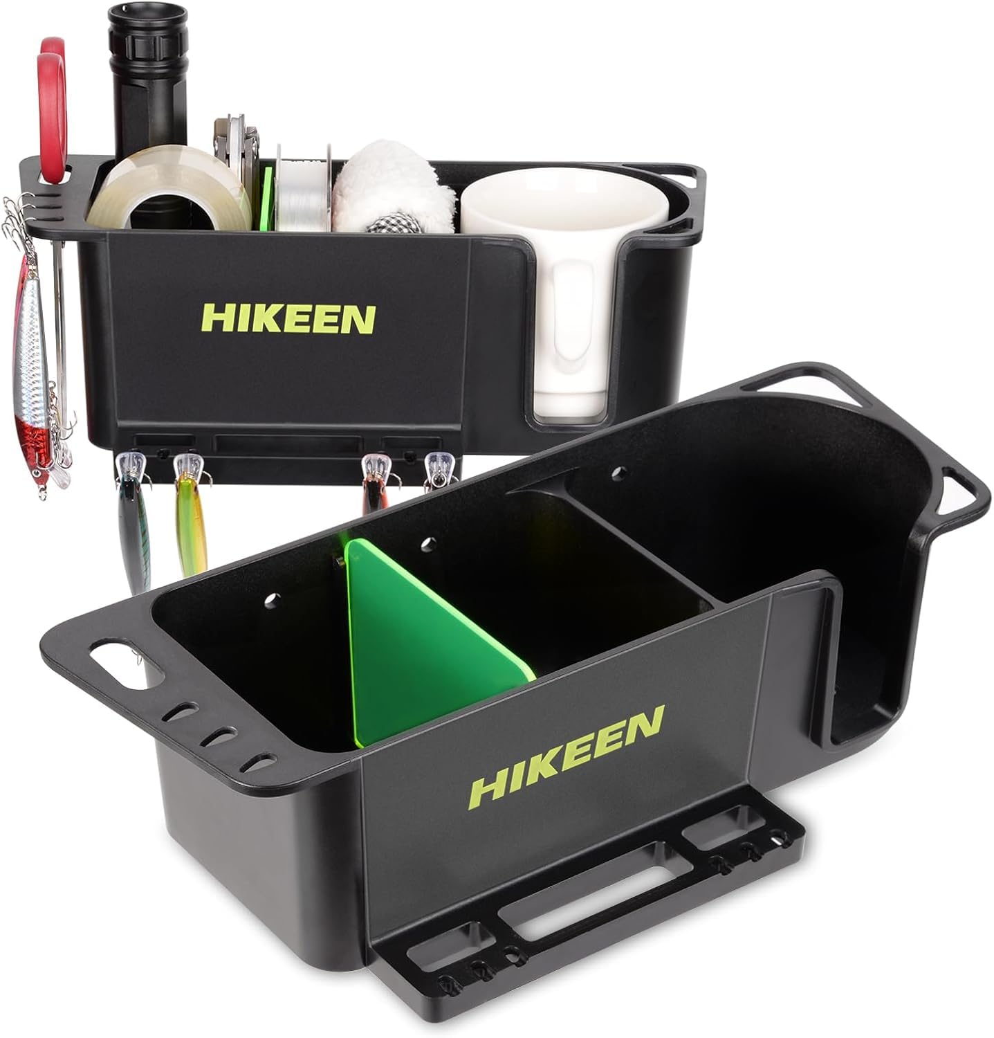 Boat Caddy Organizer, Boat Cup Holder, Multifunctional Boat Organizer Universal Fit for Boat, Kayak, Pontoon, Bass Boat, Jon Boat - Fishing Tool Holder, Boat Fishing Cabin Storage 2 Pack