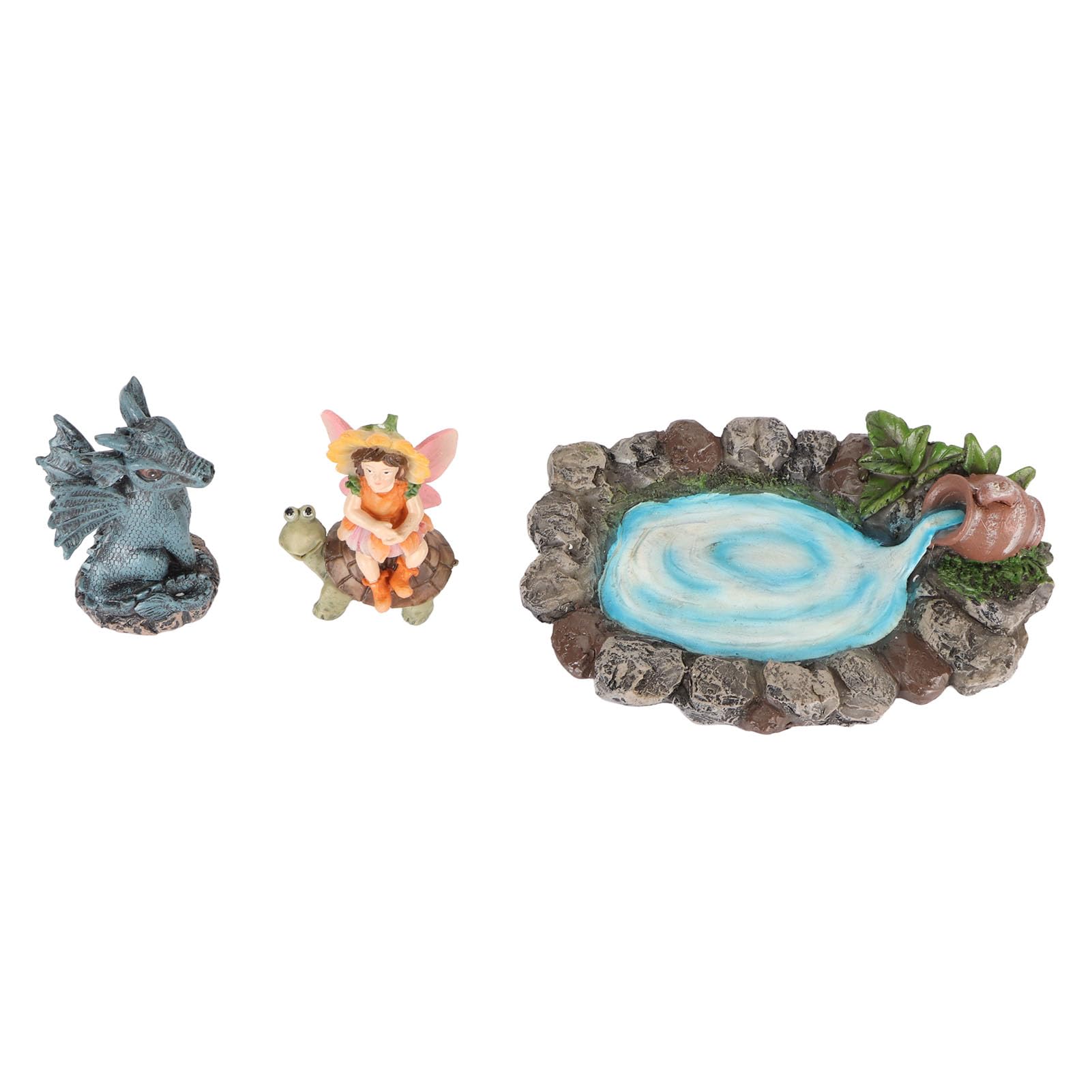 Kit d'étang à poissons miniature étanche, figurine de bassin de jardin féerique extérieur