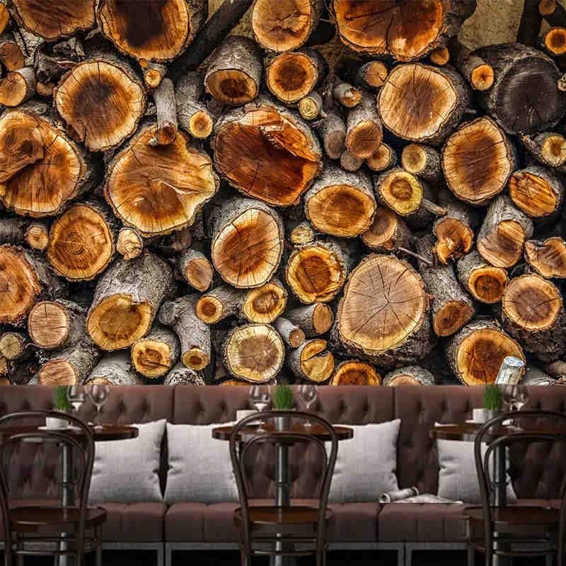 Custom Wall Mural Photo Wallpaper Vintage 3D Wood Annual Ring Wood Grain Living Room Restaurant Wall Decor Art Papel Tapiz Mural