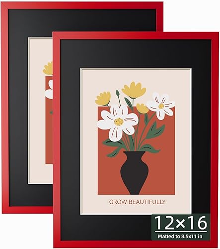 Miniatura 9 de HappyHapi Portarretratos de 5 x 7, paquete de 18 portarretratos para fotos de 5 x 7 pulgadas sin paspartú o de 4 x 6 pulgadas con paspartú, marco de