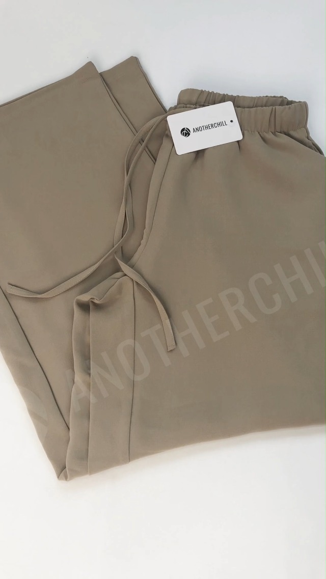 AnotherChill Women's High Waisted Wide Leg Crepe Pants Pull On