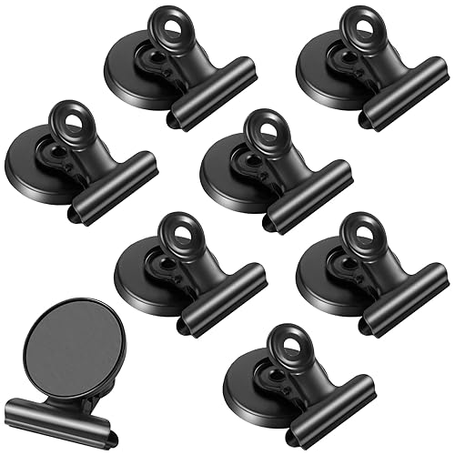 8Pack Strong Fridge Magnets - Heavy Duty Bulldog Clips Perfect