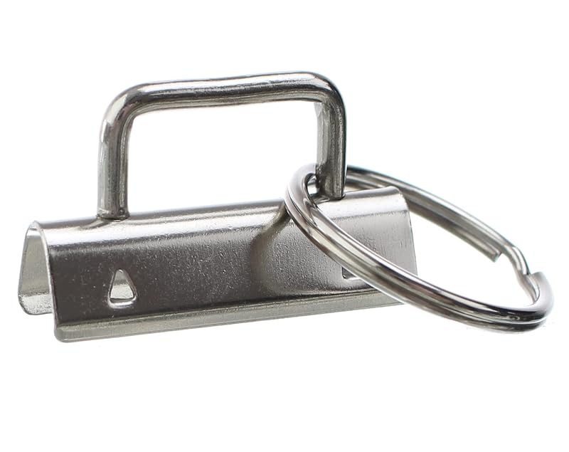 Kit de Ferragens para Chaveiro com Fecho e Argola 3,8 cm CleverDelights – 25 conjuntos