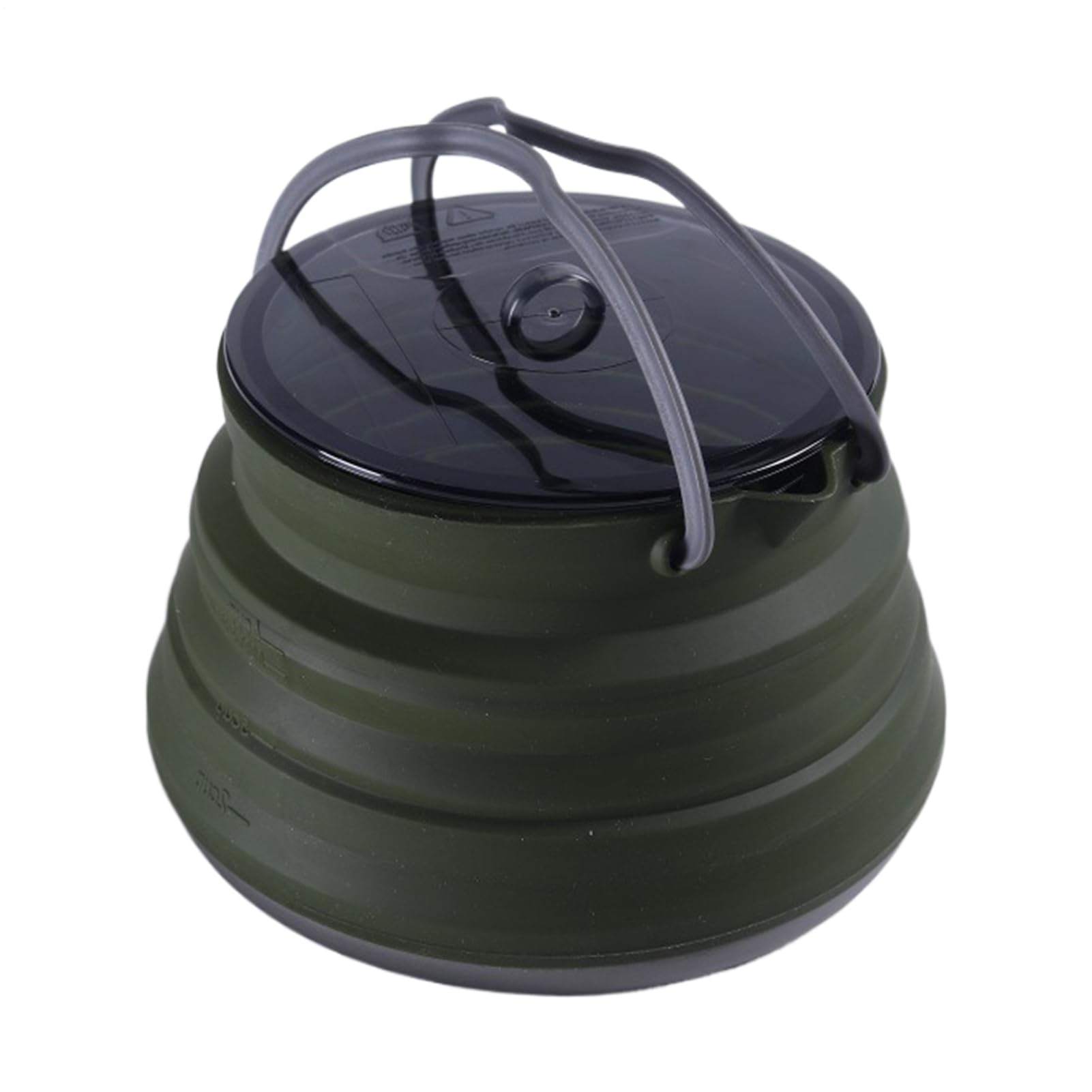 Pentola da campeggio in silicone, caffettiera pieghevole in silicone, grande capacità, resistente al calore, strumento leggero, ideale per escursioni, viaggi, cucina all'aperto