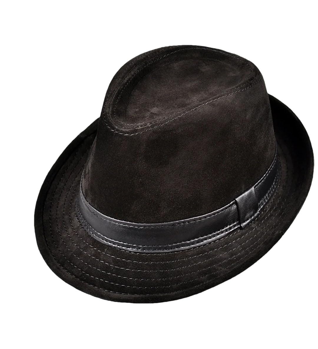 Sombreros de invierno para hombre, de piel auténtica, para hombres y mujeres, estilo británico, de ala ancha