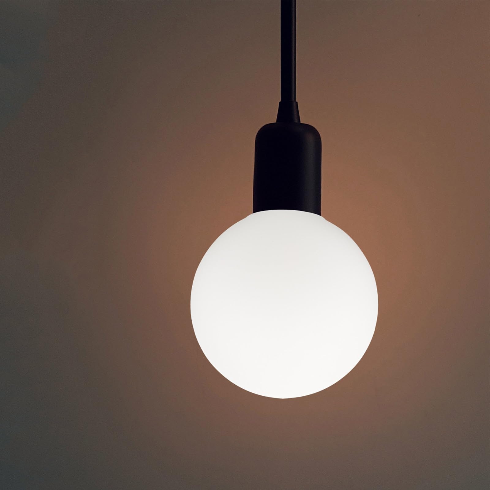 Pantalla de lámpara de cristal esférica de 18 cm, cubierta para lámpara de techo, vidrio blanco, protege la luz de techo y lámpara colgante, para sala de estar