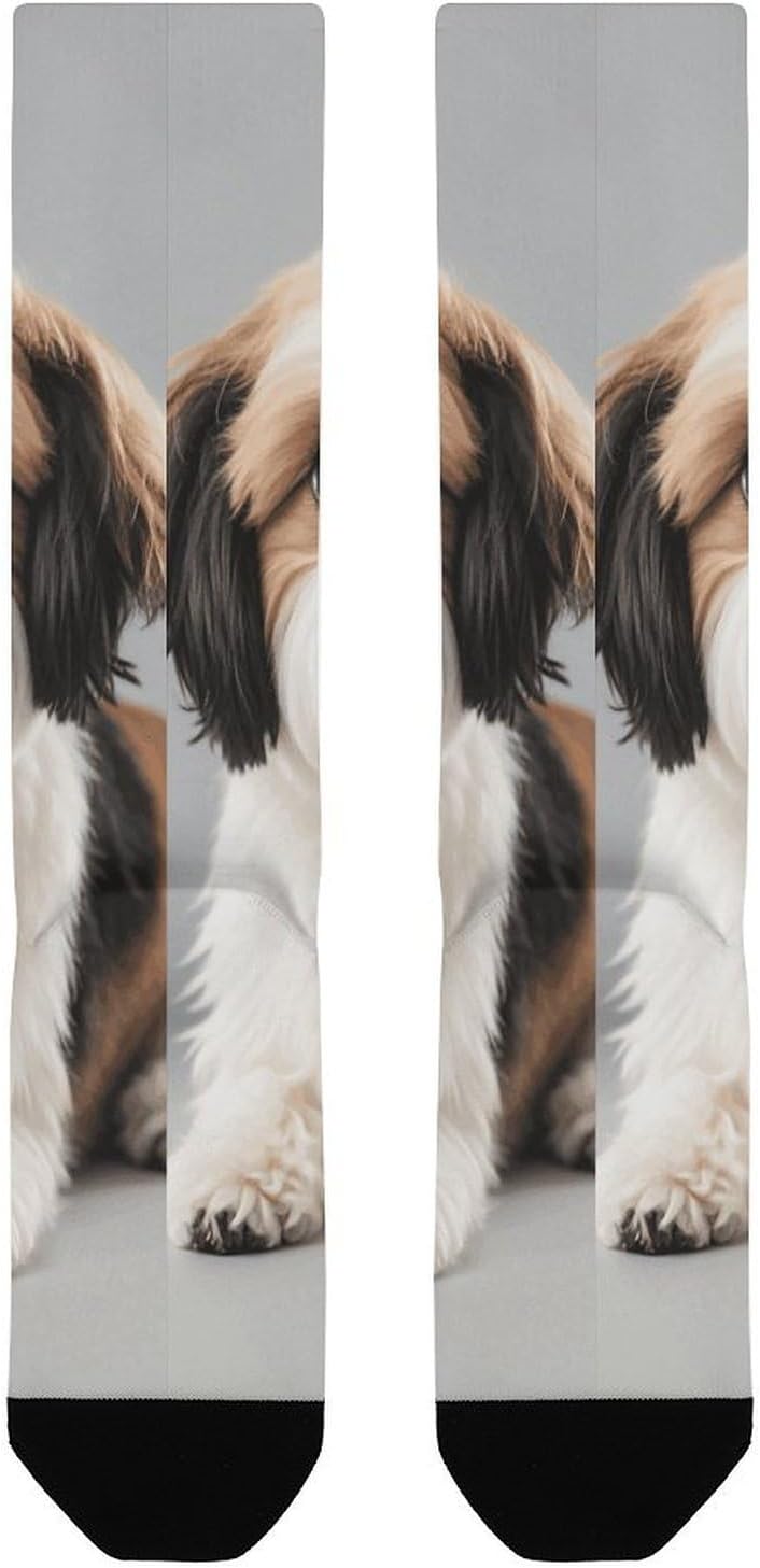Shih Tzu Dog Knee High Soccer Socks Moisture Wicking