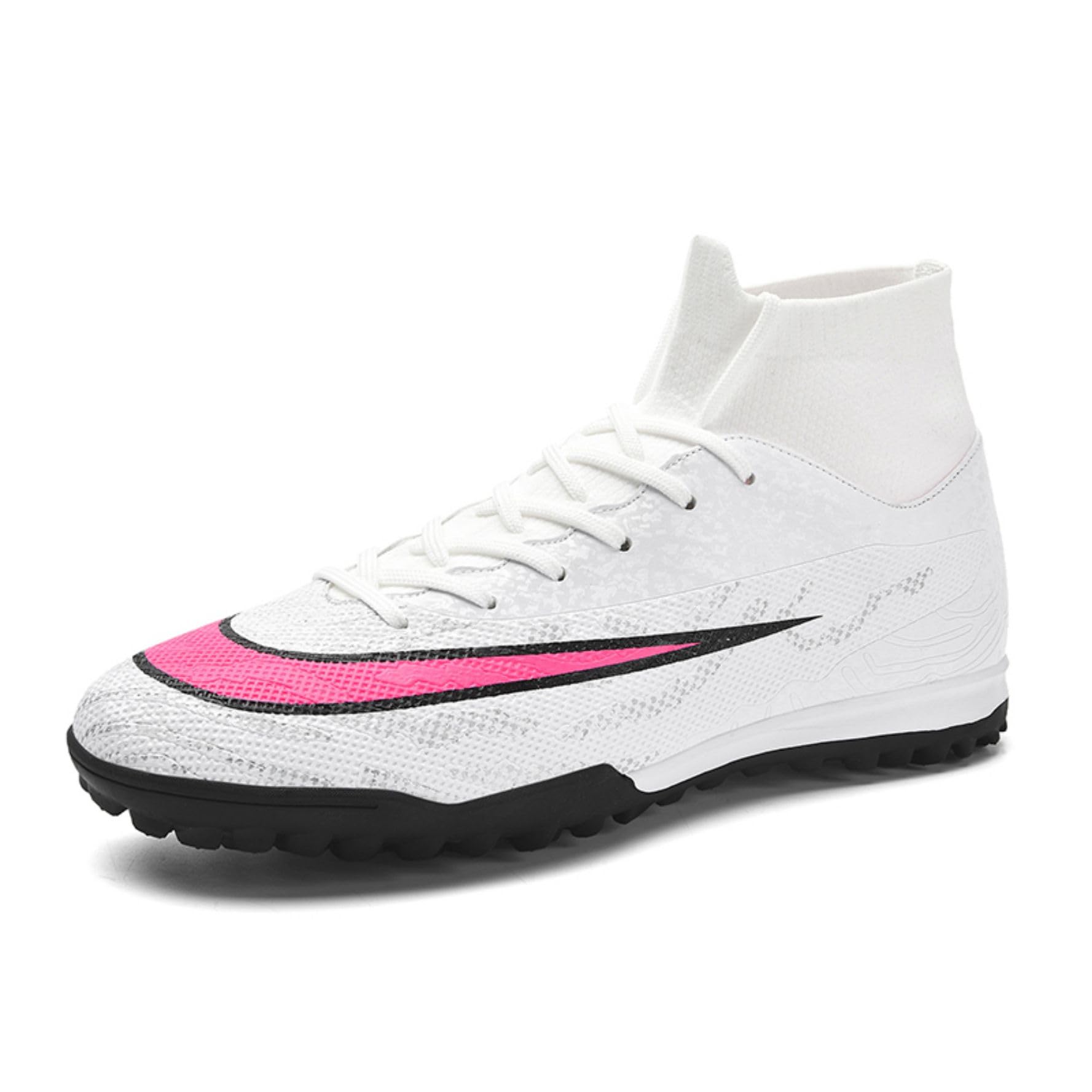 WEJIESS Botas de fútbol Masculino, Zapatos de Clavos de Alta Parte, Zapatos de fútbol Transpirables Juveniles, Zapatos de fútbol al Aire Libre, Zapatos competitivos Profesionales