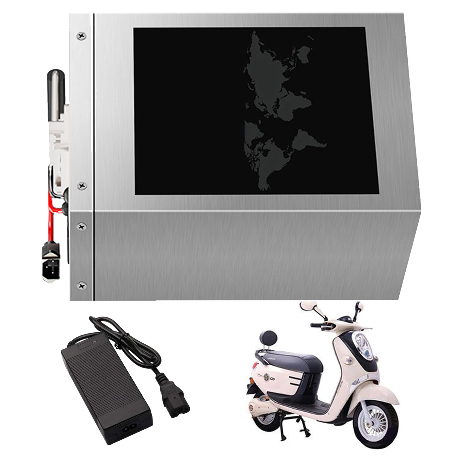 Batterie Lithium-Fer-Phosphate 48 V, 60 V, 72 V, 30 Ah, 35 Ah, 45 Ah, 58 Ah, pour Moto électrique, avec Chargeur, pour Moteur 50-4 200 W